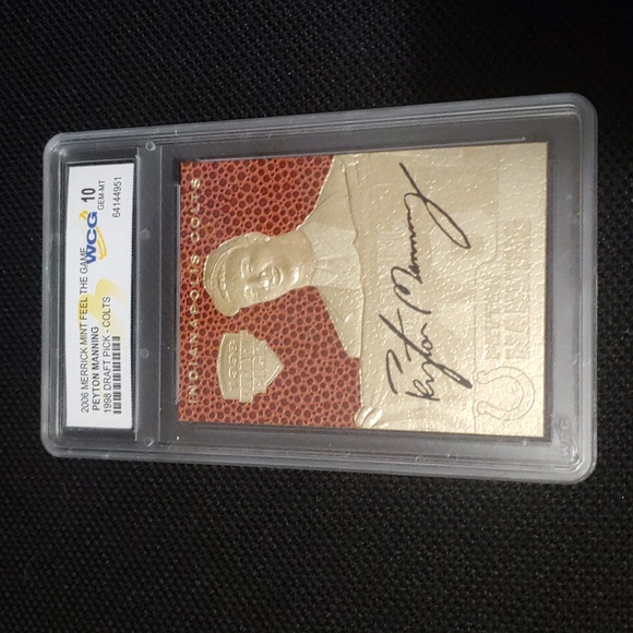 2006 Autographed Merrick Mint Feel The Game Peyton Manning card GEM mint 10 - Picture 1 of 3